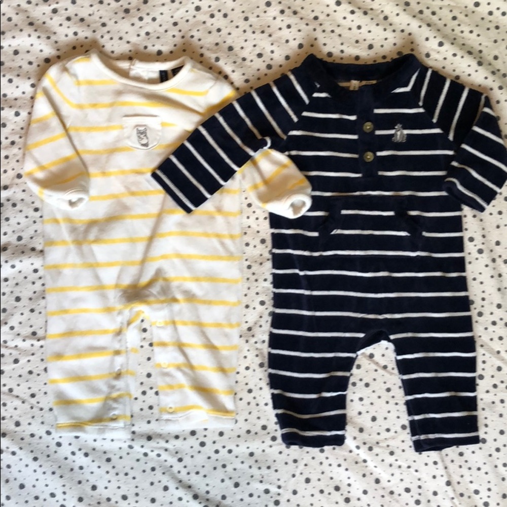 Janie and Jack velour jumpsuits